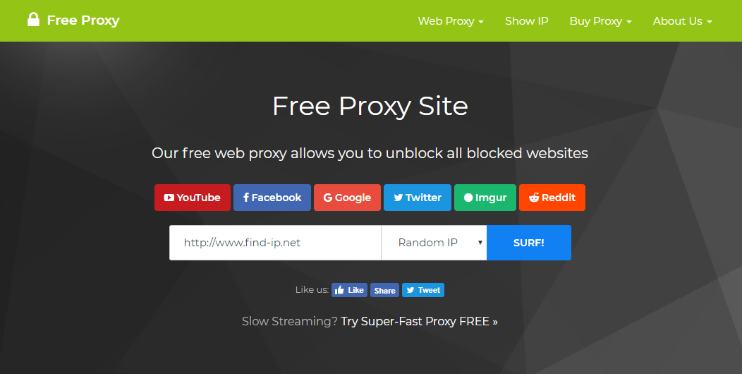 Free Proxy Site - Access any website any time anywhere